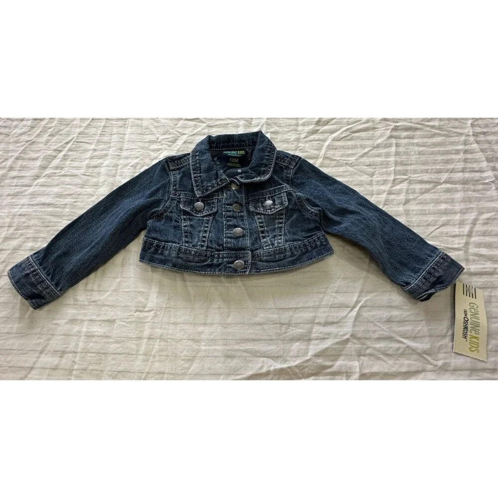 NWT GENUINE KIDS OSHKOSH GIRLS JEANS JACKET SIZE 12 MONTHS